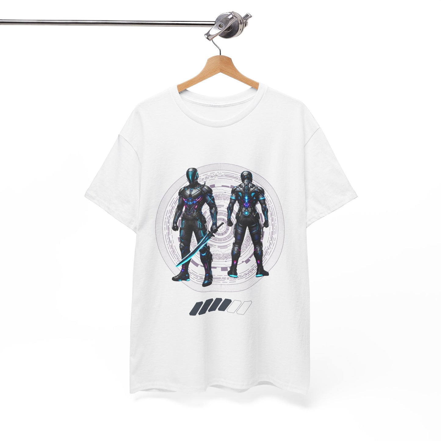 CyberSentinel - Futuristic Warrior T-shirt